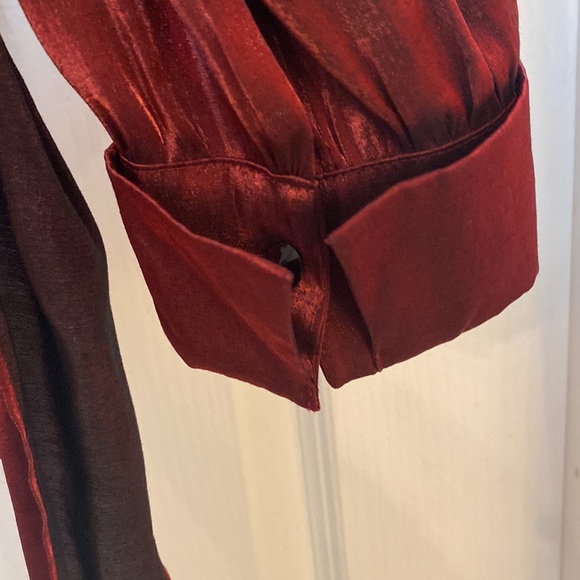 Burgundy wrap blouse size 12 - Picture 3 of 3